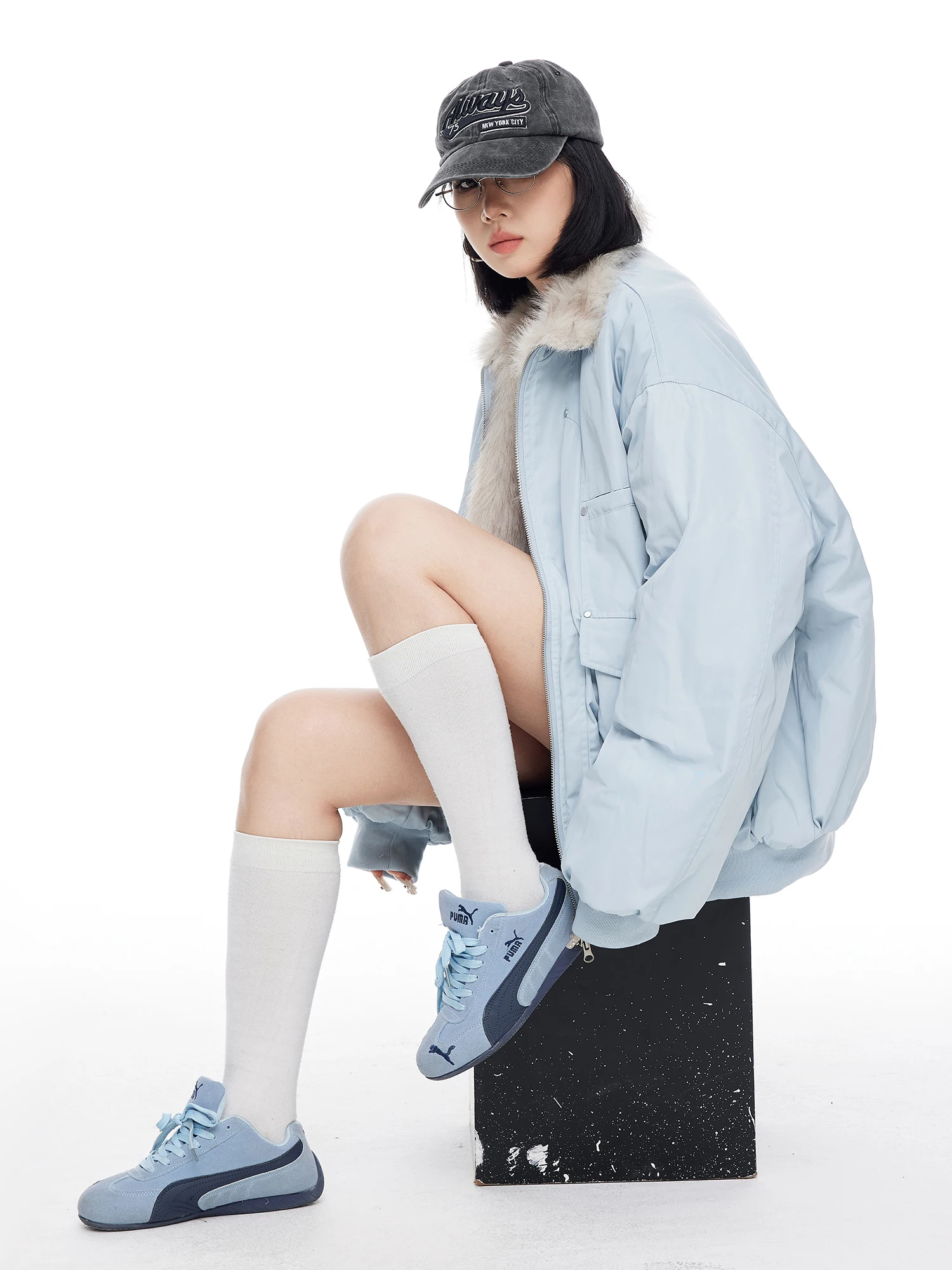 

Свободная повседневная рабочая одежда с воротником-стойкой в американском стиле, хлопковая куртка, женская верхняя одежда Thiened, зимняя модная уличная одежда