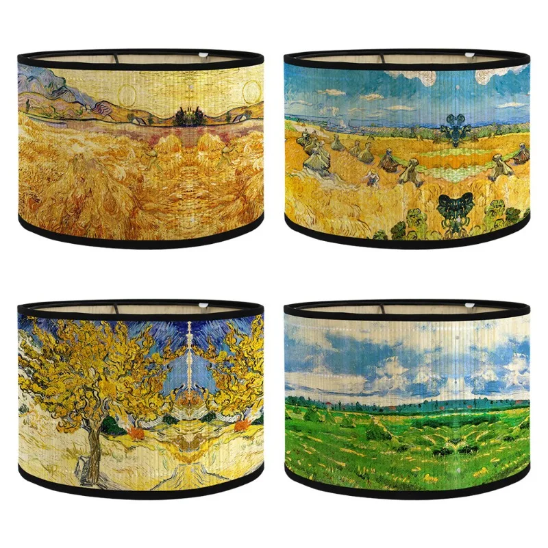 

Астральный подсолнух, абажур, бамбуковый художественный светильник, абажур для бара, кафе, люстра, декор, современная роспись, декоративный абажур