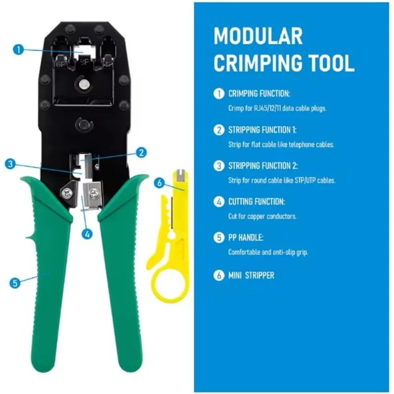 صافي المكشكش أليكات شبكة الكمبيوتر أدوات يدوية Rj45 RJ12 RJ11 CAT5/5e Lan كابل المكشكش كماشة Herramientas ل 8P8C 6P6C 4P4C المقابس #5