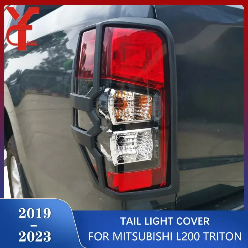 Taillights Cover For Mitsubishi L200 Triton 2019 2020 2021 2022 Ram 1200 Strada Strakar Barbarian Rear Lamp Hoods Accessories