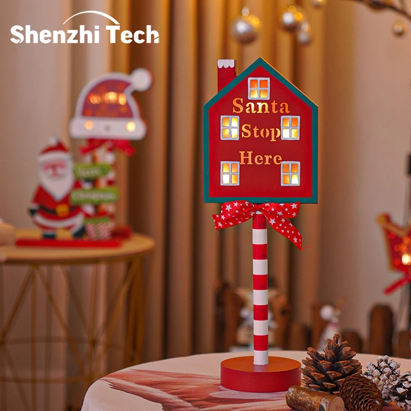 Christmas Lights, Stop Sign Light, LED Decorative Lights, Festival Atmosphere Lights for Showcase Garden Terraces, Porch Holiday