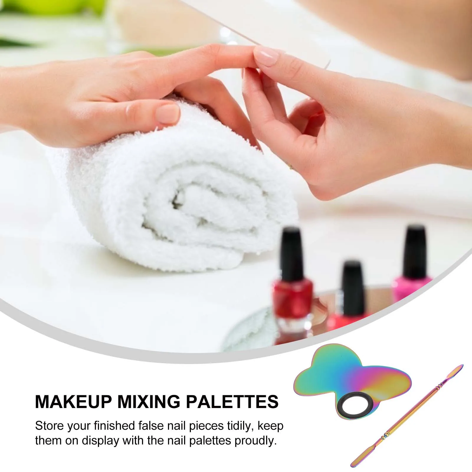 

1 set 1 Set Butterfly Shaped Nail Art Palettes Stainless Steel Color Mixing Plate Manicure Tools Makeup Spatulas Plates