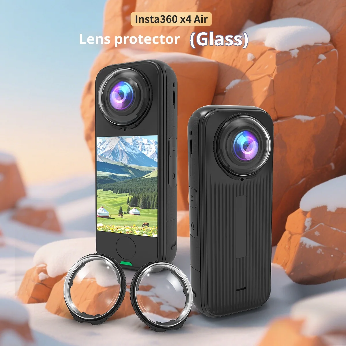 

For Insta360 X4 Air Premium Lens Guards Optical Glass Lens Protective Cover Camera Anti-Scratch Removable lens accessories