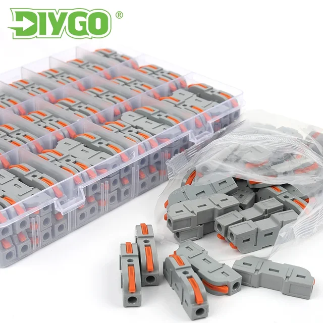 DIY GO szybkie łączenie Multiplex złącze przewodu doczołowego kompaktowy kabel elektryczny listwa zaciskowa złącza do okablowania domowego skrzynka przyłączeniowa