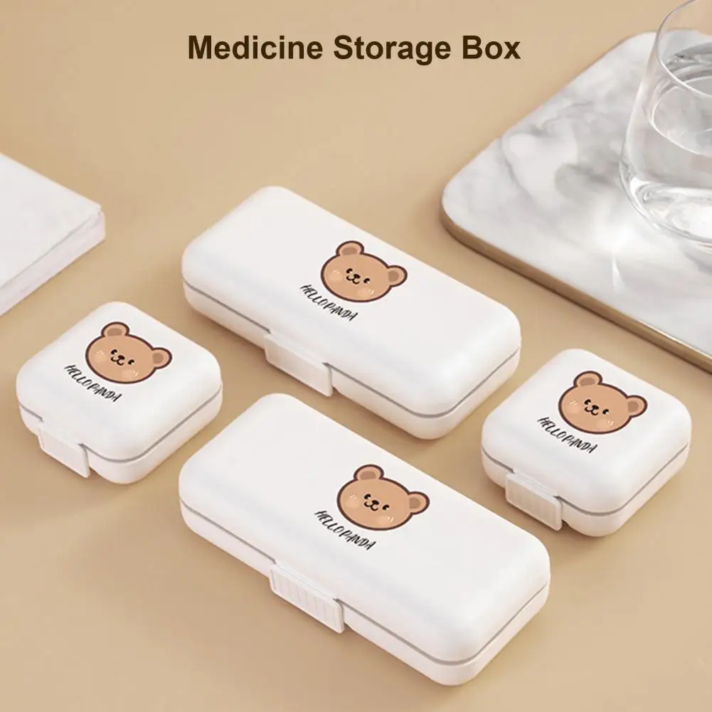 Practical Tablet Organizer Portable Pill Packing Box Independent Opening Small Size Travel Business Trip Pill Box  Storage