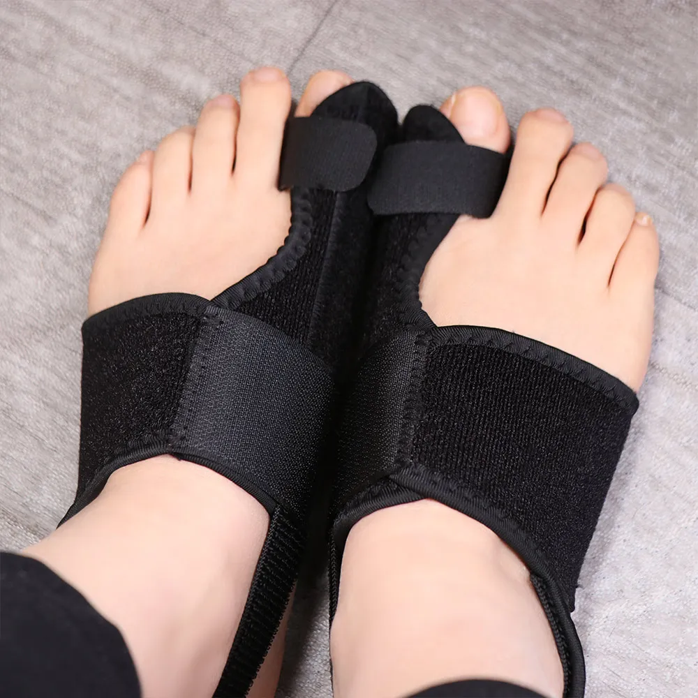 

Эргономичный корректор для пальцев стопы, дышащий, многоразовый, выпрямитель для большого пальца, защита от вальгусной деформации, черный ортопедический бандаж для мужчин/женщин