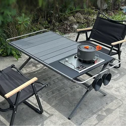 Outdoor Table IGT Combination Folding Table camping Aluminum Alloy Portable Frame Cook Table Picnic Zebra Table