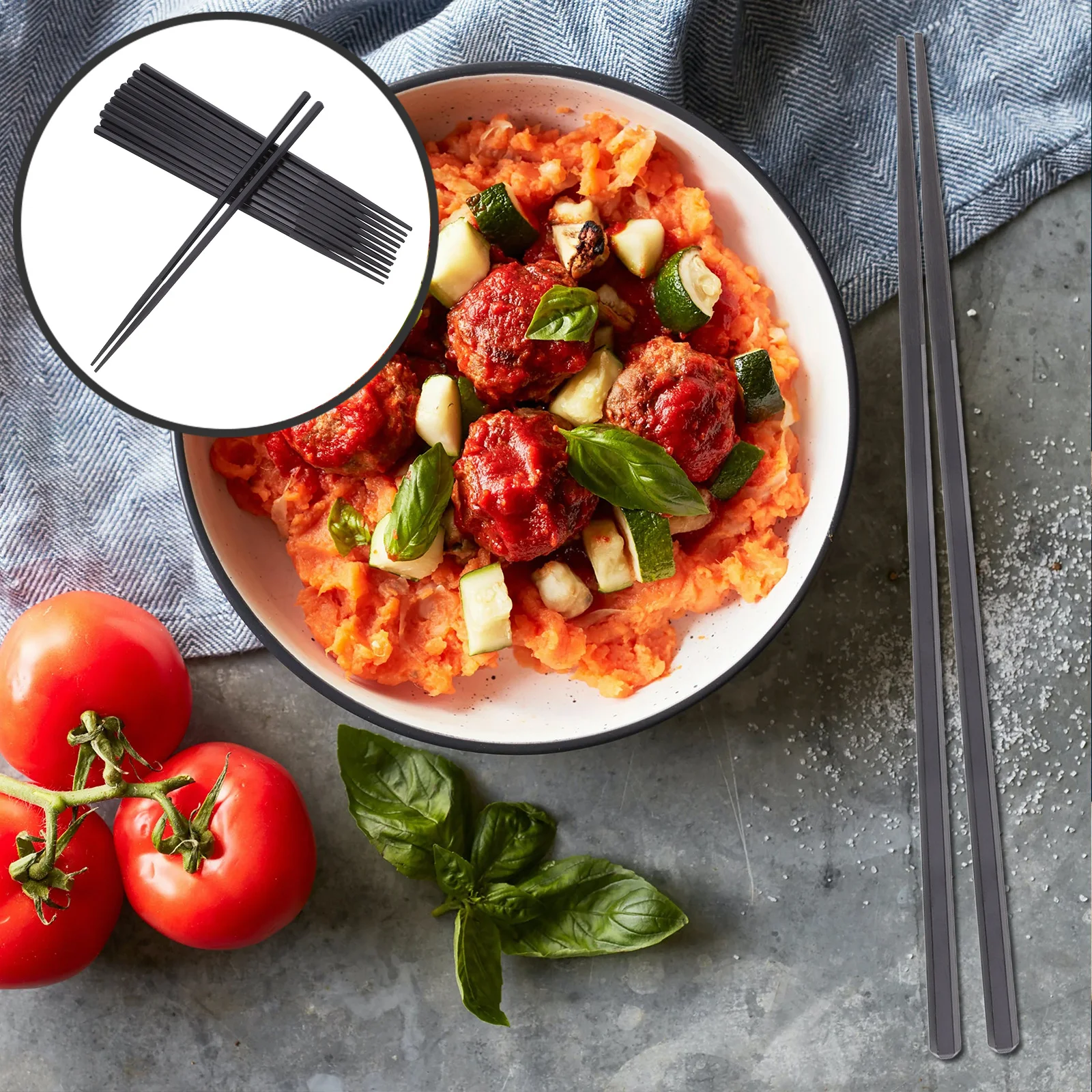 

10 Pairs Japanese Alloy Chopsticks Non Slip Fiberglass Long Reusable Dishwasher Safe For Cooking Kids Adults Korean Chinese