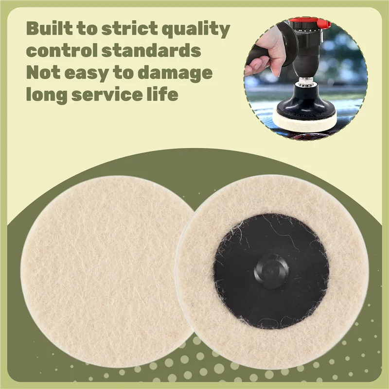

ABVG-16 шт. 2-дюймовый тканевый диск для полировки, полировальные подушечки, держатель диска для колес с хвостовиком 1/4 дюйма для очистки, полировки, шлифовки
