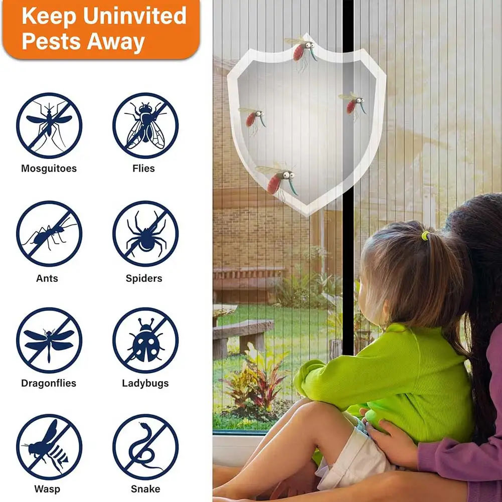 Magnetische Anti Moskito Vorhang Tür Mesh Insekt Fly Bug Net Automatische Schließen Haushalt Belüftung Schlafzimmer Fenster Vorhänge – Detail 14