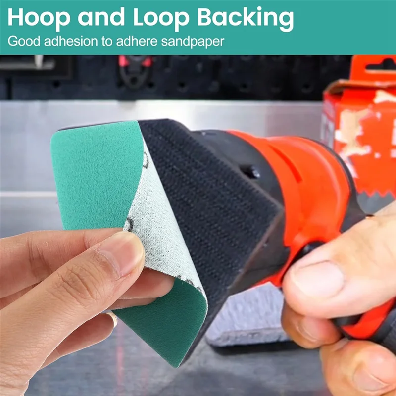 FYBL-تفاصيل 50 قطعة من أوراق الصنفرة المثلثة 80، 120، 150، 180، 240 حبيبة (10 لكل حصى) لـ M12-Sanders