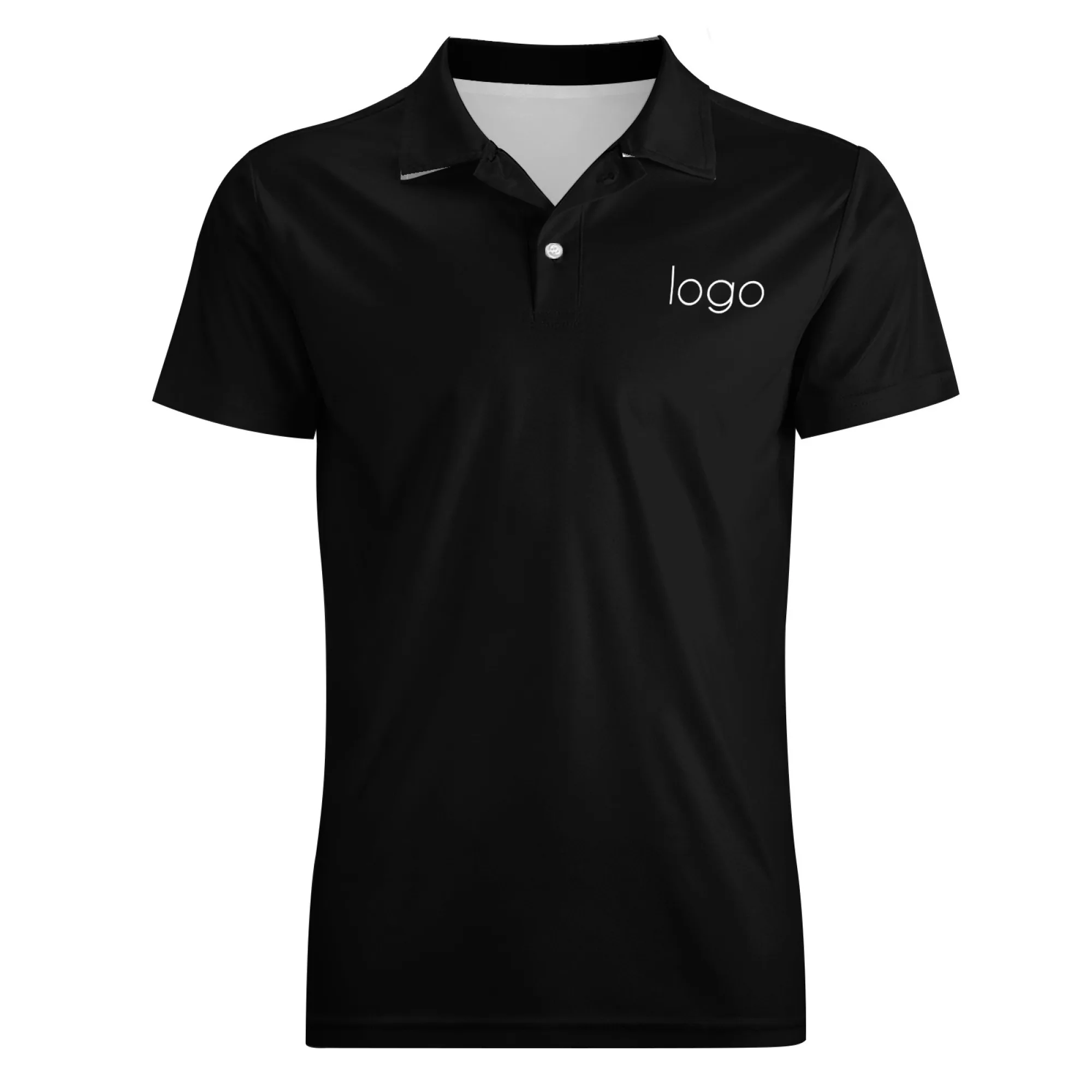 Custom Men's Polo Shirt - Personalized Short Sleeve Golf Polo for Men, Add Your Own Text & Logo, Premium Breathable Fit
