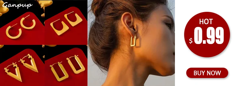 GANPUP 316L Edelstahl Gold Farbe Quaste Lange Anhänger Ohrringe Frauen Täglichen Verschleiß Chic Mode Ohr Baumeln Wasserdicht Schmuck – Detail 1