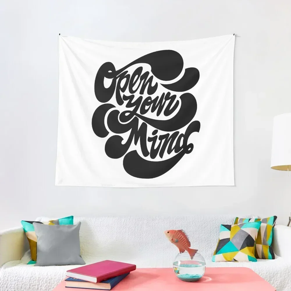 

Open Your Mind lettering Tapestry Room Decore Aesthetic Home Decorations Aesthetic Decorative Wall Tapestry