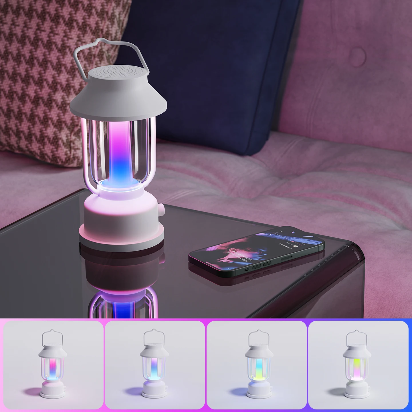 مصباح الكيروسين القديم ذو 3 أوضاع، شمعة/قمر/RGB. مكتب قابل للتحويل والتعليق، ضوء خافت وقابل لإعادة الشحن لغرفة النوم/المقهى/التخييم