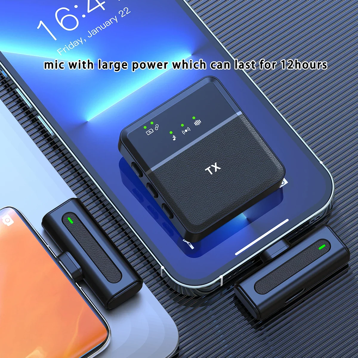 SX8  Wireless Lavalier Microphone for Video Recording Live Broadcast Lapel Mic Collar Microphone Clip Mic for Conference Meeting