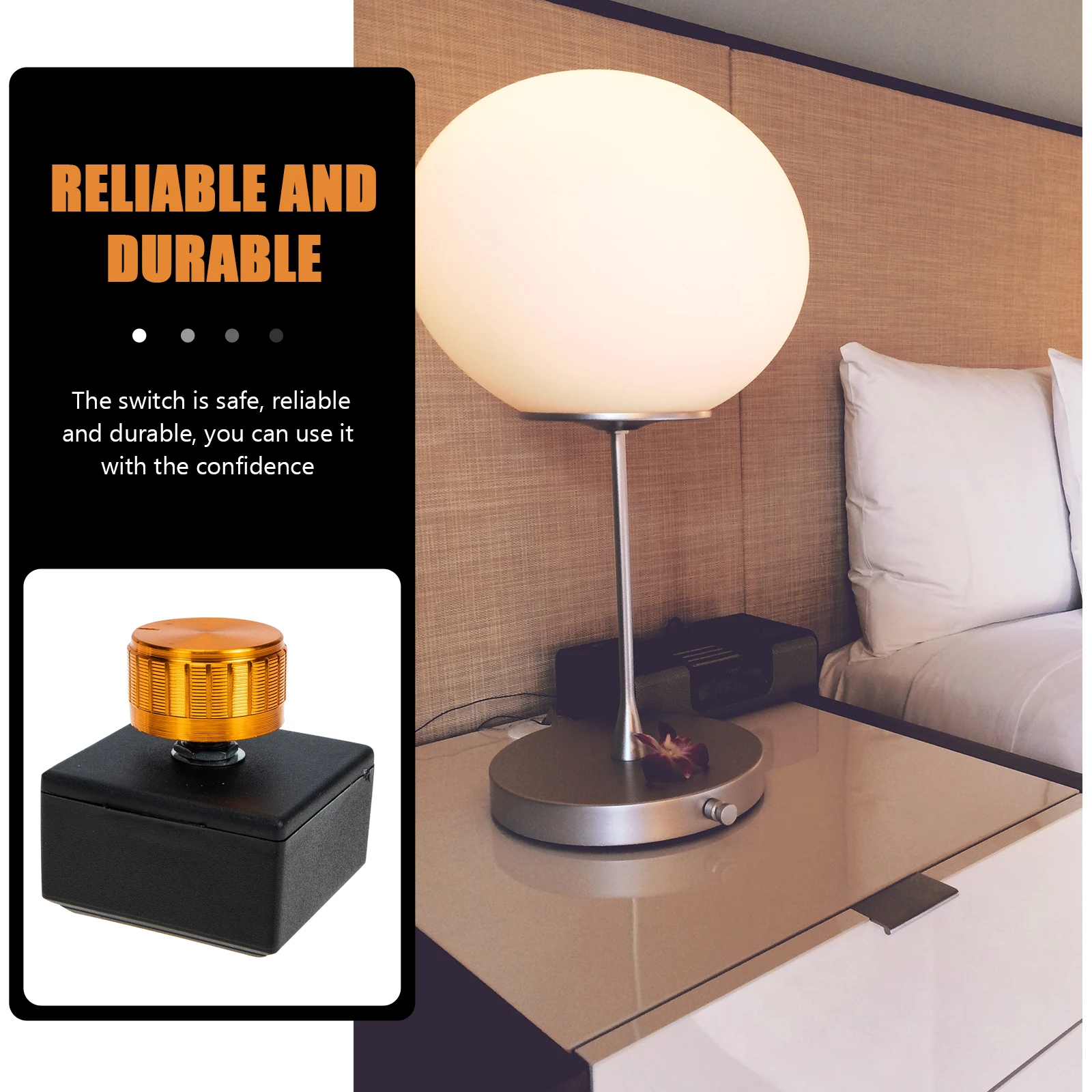

Bedside Lamp Control Knob Spiral Dimmers Plastic for Table Lamp Switch Part LED Knob Switch Easy Install Durable