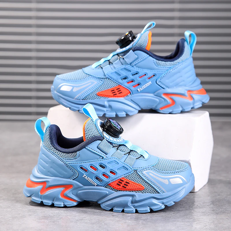 Spring Children Girls Boys PU Sneakers Toddlers Casual Shoes Kids Fashion blue Tennis High Quality Sports Flats Size 28-40# boys