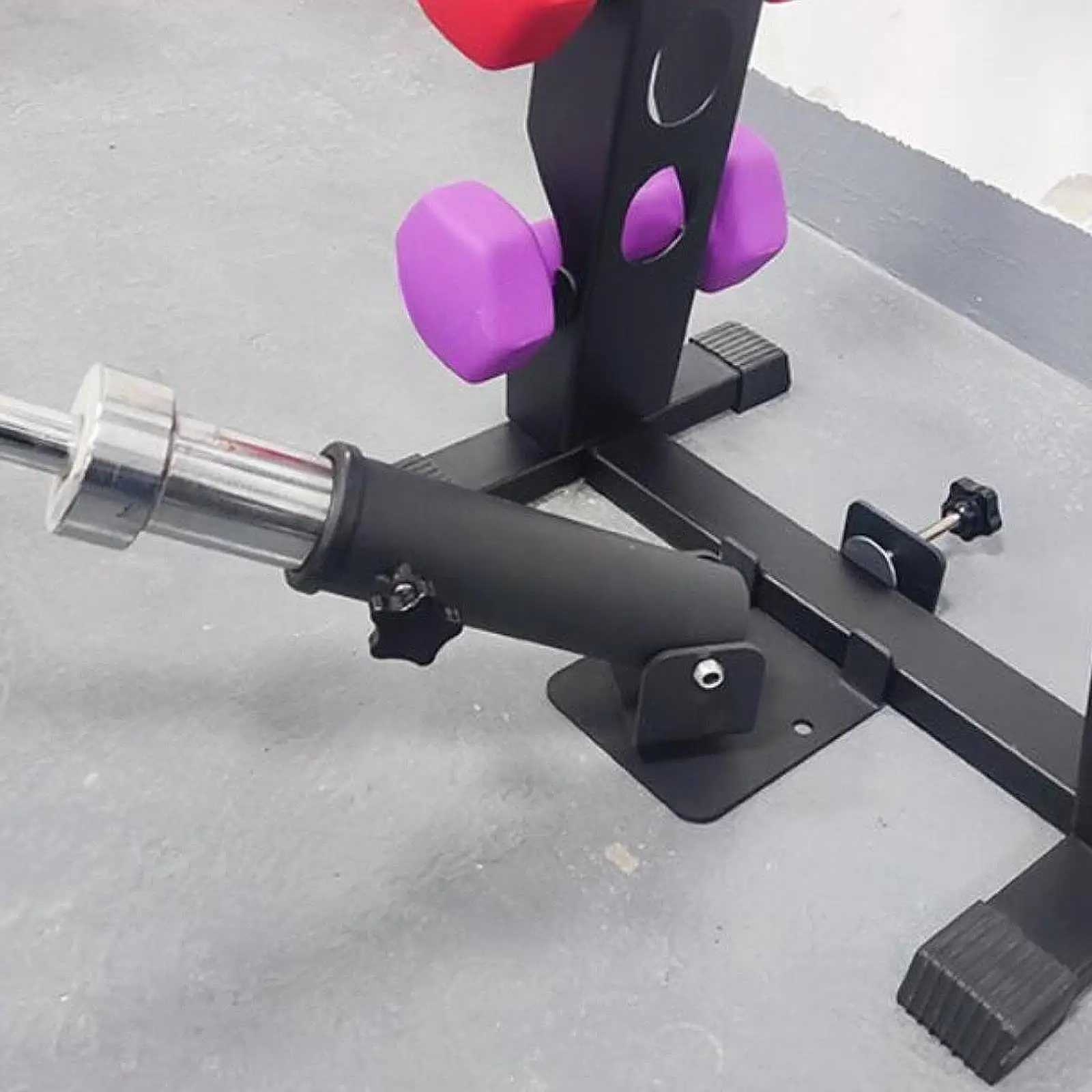 

Barbell Attachment with Clamp Rowing Handle Accessory Swivel Holder for Rotation Split Squats Rows Presses Strength Training