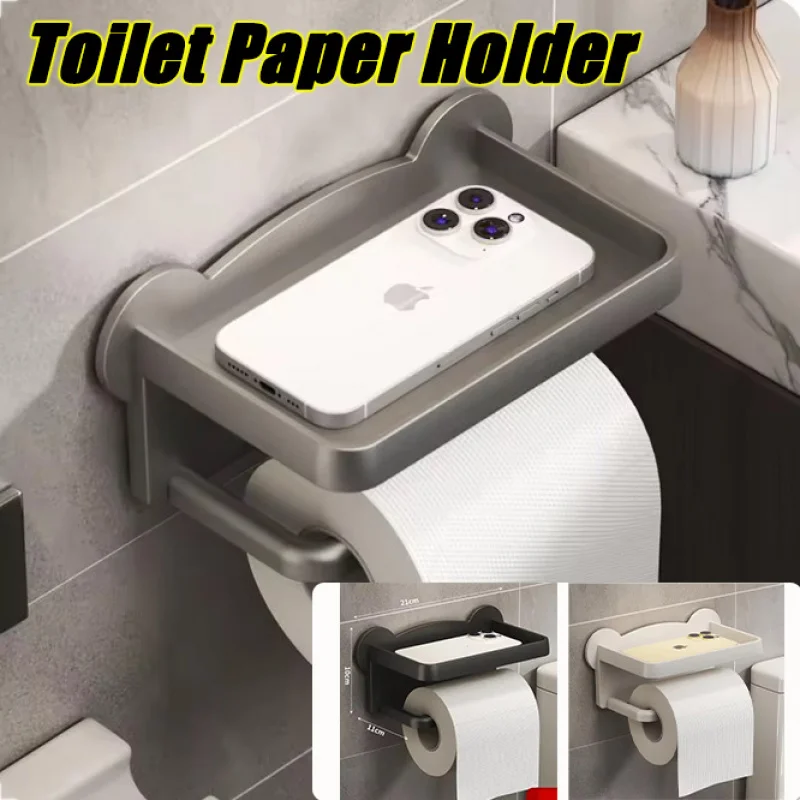 

Aluminum Alloy Toilet Paper Holder Tissue Rack Bathroom Tissue Holder for Bathroom Storage Shelf Bathroom Accessories