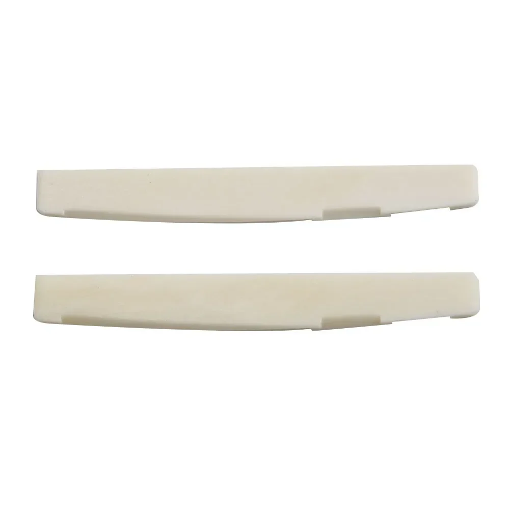 2 Sets 4 Pcs 6 String Acoustic Guitar Bone Bridge Saddle 72mm And Nut 43mm Cow Bone Nut Top Folk Pillow Folk Bottom Pillow