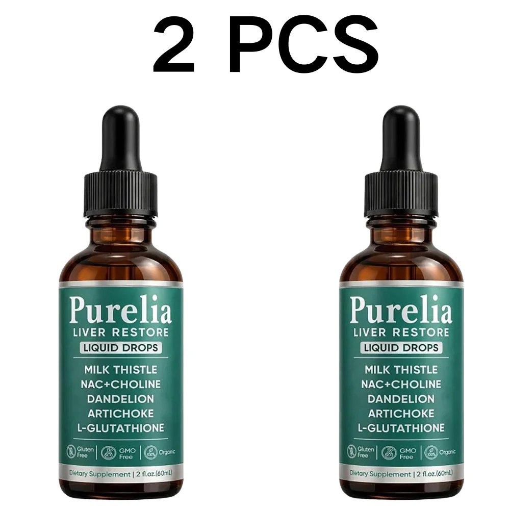 Purelia Leber-Regenerations-Tropfen Fortgeschrittenes Leber-Reinigungs-Elixier 1/2/3 Stück Natürliche Kräuter-Entgiftungsflüssigkeit Botanische Mischung Tägliche Pflege