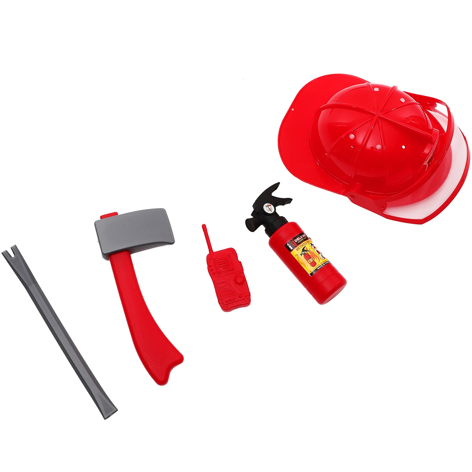 Costume antincendio Vigile del fuoco Gioco di ruolo Attrezzatura da pompiere Vigili del fuoco Finta accessori Cappello Vestire per