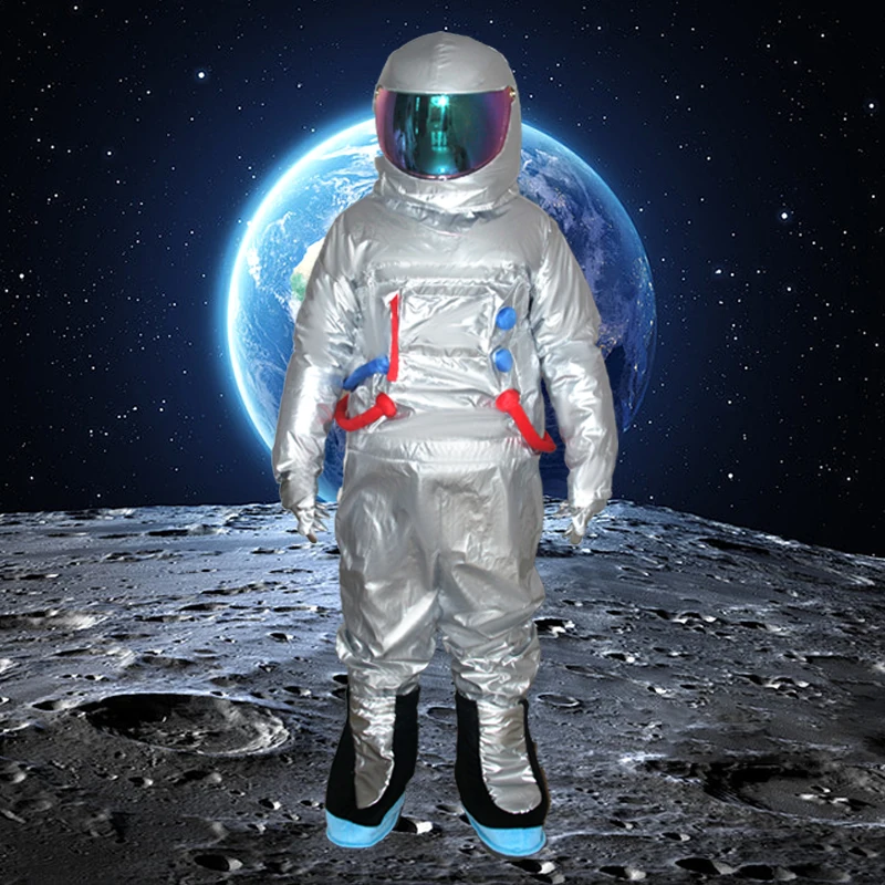 Space Astronaut Cosplay Mascot Costume Child Boy and Girls Birthday Gift Adult Fancy Dress Party Wedding Advertising Shows Props