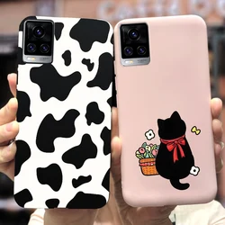 Vivo V20 케이스 V2040 V2024 V2025 실리콘 소프트 TPU Fundas Vivo V20 V 20 2021 뒷면 커버 Coque 범퍼 가방 용 귀여운 전화 케이스