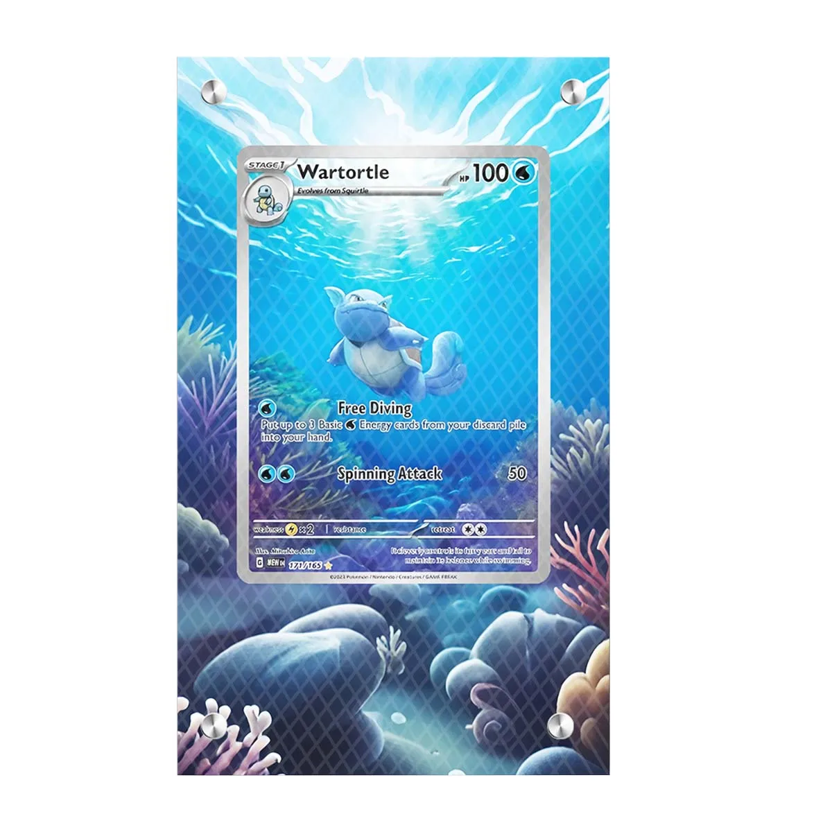 

Diy New Ptcg Wartortle Sar Card Brick Collected Card Акриловая витрина Ptcg Wartortle Card Brick без карты Подарочные игрушки