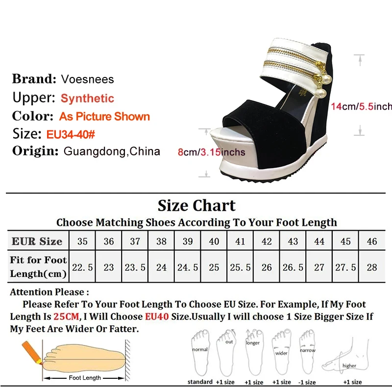 Women Zipper High Heels Summer Lady Thick Bottom Wedges Sandals 14CM Comfortable And Soft Slip-On Party Shoes Feminino Sandalias