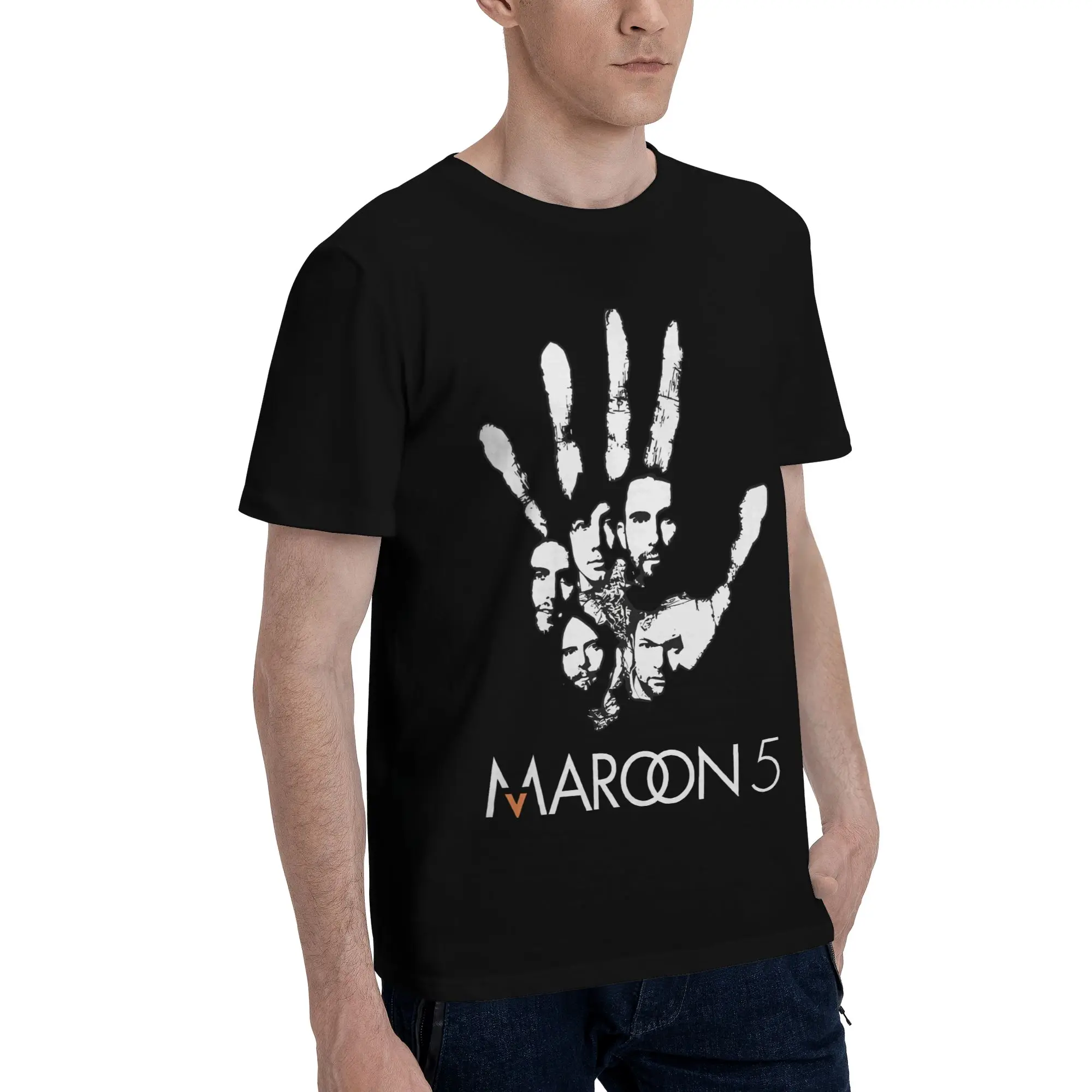 Sugar Novelty Graphic 100% Cotton T-Shirt Maroon 5 Tops Tees For Men