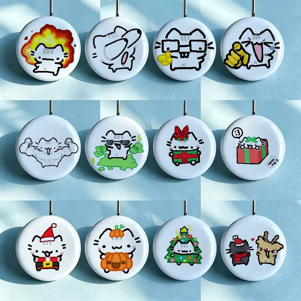 S-Silly C-Cat Badge Pins For Friend, Backpack, Clothing, Collectible Accessories, Jewelry Gift