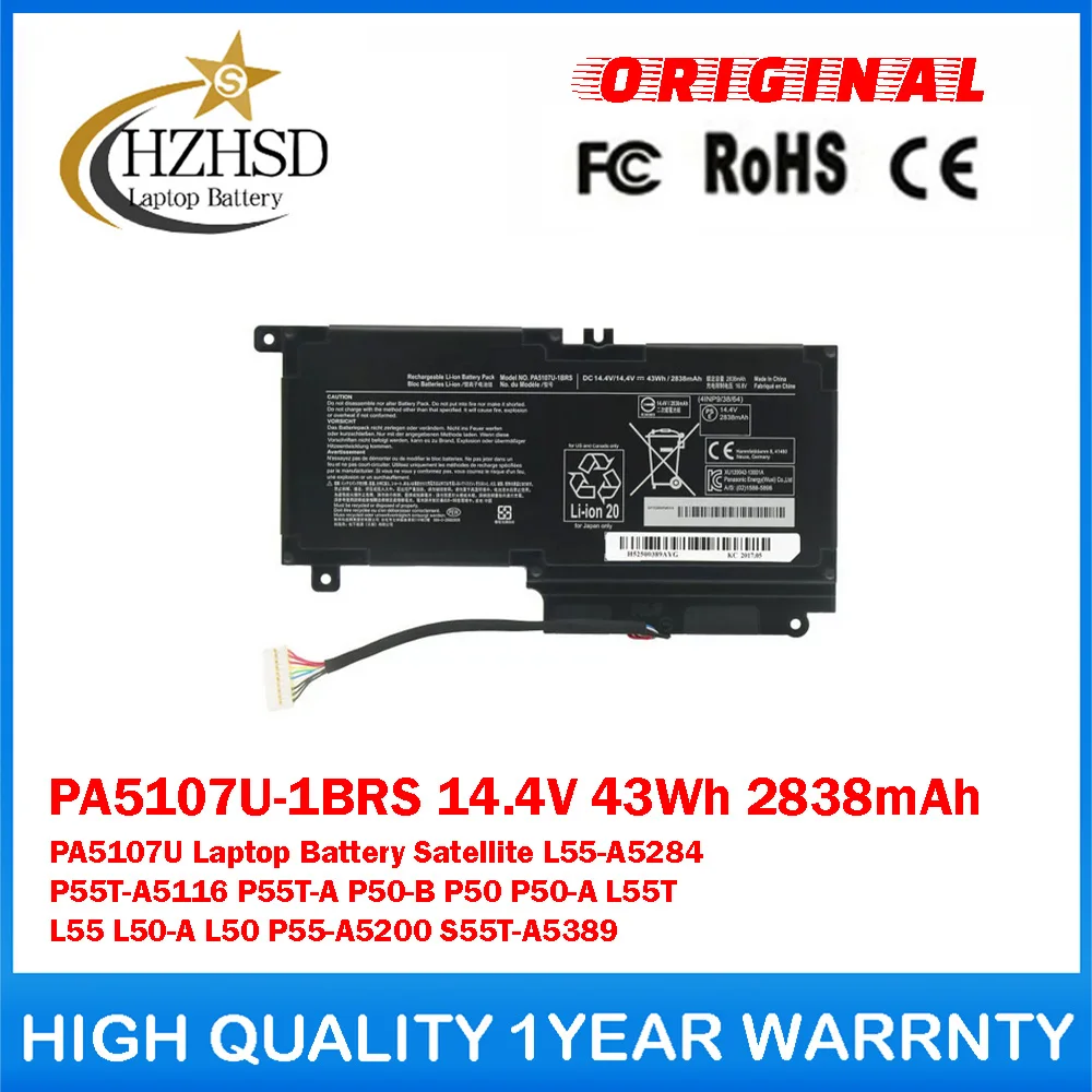 

PA5107U-1BRS 14.4V 43Wh 2838mAh PA5107U Genuine Original Laptop Battery For Toshiba Satellite L55-A5284 P55T-A5116 P55T-A P50-B