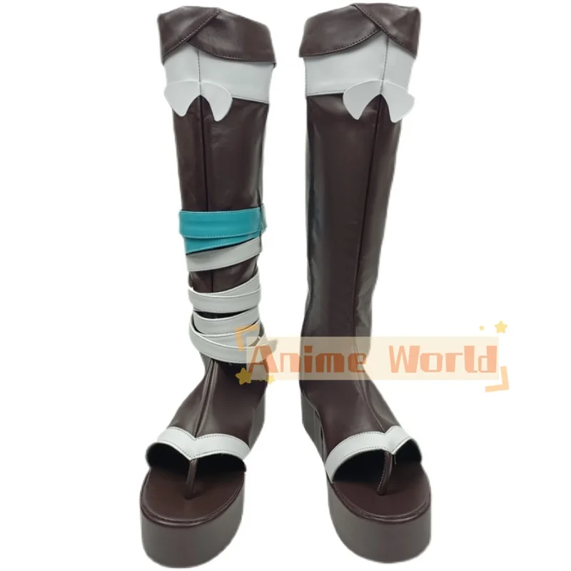 Game Genshin Impact Gorou Cosplay Schoenen Hoge Laarzen Cosplay Gorou Zwarte Schoenen Dames en Heren Cosplay Halloween Schoenen