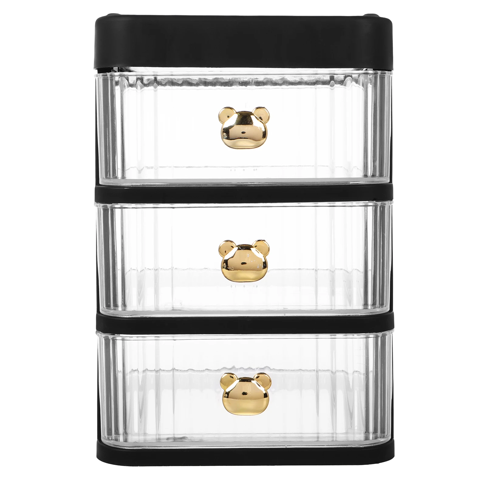 

Multifunctional Drawer Box Desk Organizer Plastic Storage File Cabinet Makeup Countertop Foldable Cube for Bathroom