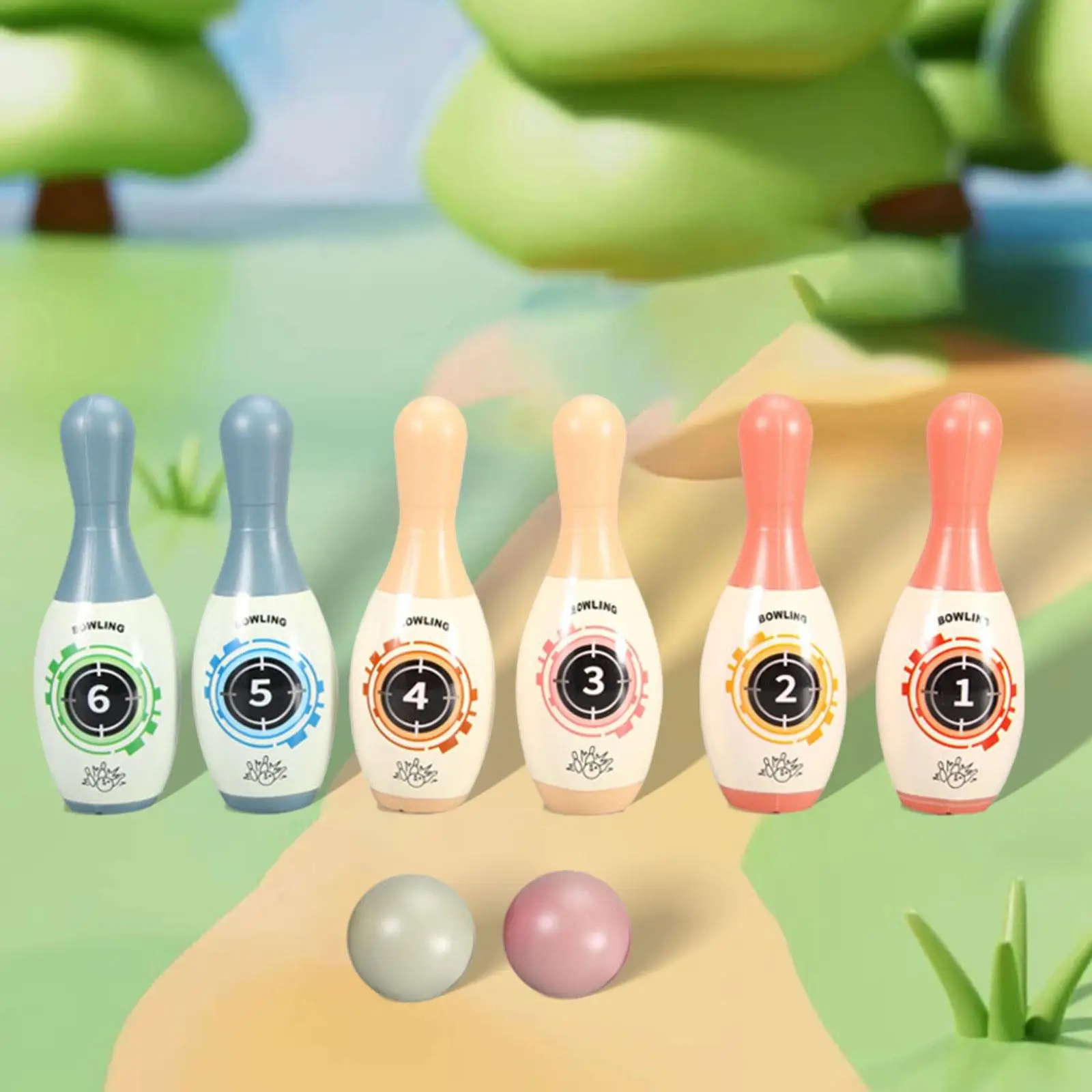 

Kids Bowling Playset Bowling Pins and Balls Educational Toy Indoor Sports Toy Set Bowling Sports Toys for New Year Gift Gift