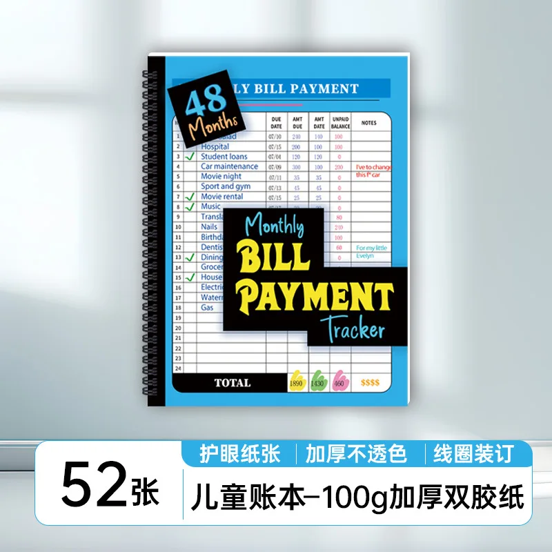 Bill Payment Tracker Notebook for Expenses Budget Planner Financial Organizer Money Management Ledger gift