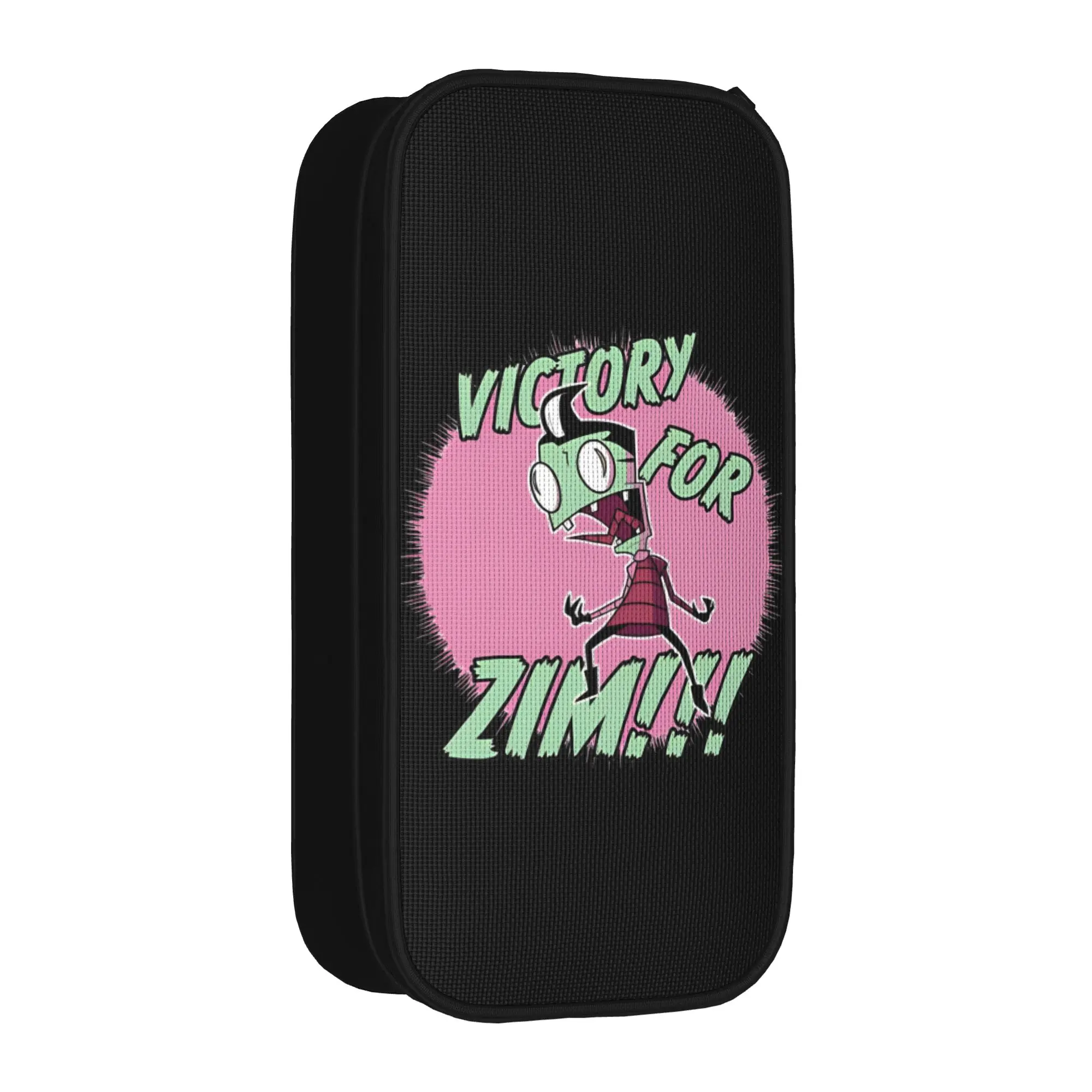 Invadered Victory for Zim Pencil Cases Creative Cartoon Funny Pen Box Bags Large Storage School Supplies Pencilcases Stationery