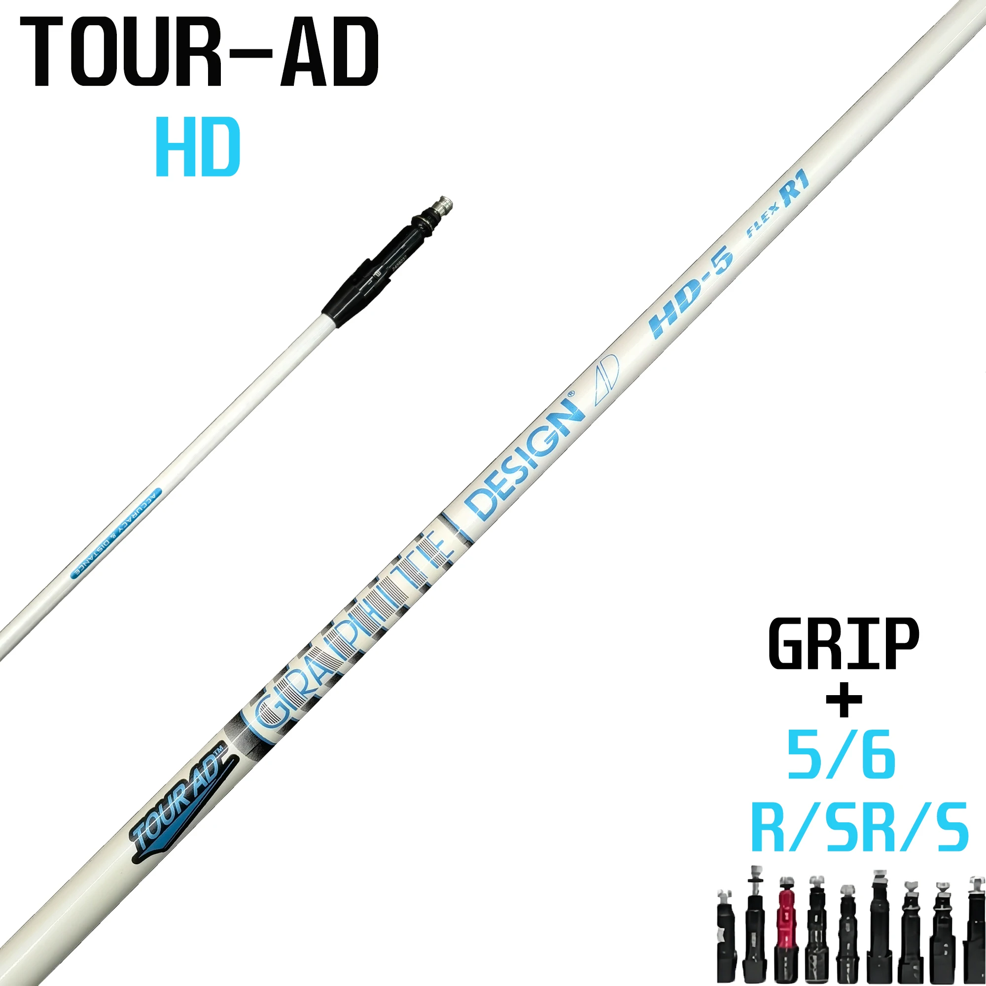 Golf Drivers Shaft, TOUR-AD HD Series, Flex 5/6, R / SR / S Graphite Fw Shaft, Free Assembly Sleeve and Grip , Club Shftas