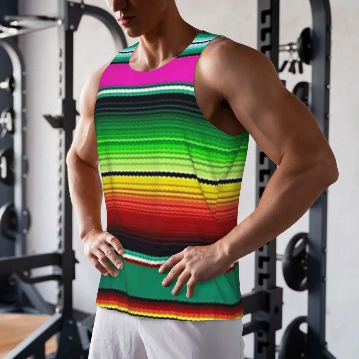 

Быстросохнущая мексиканская рубашка без рукавов для тренажерного зала с мышцами, дышащий жилет для бодибилдинга