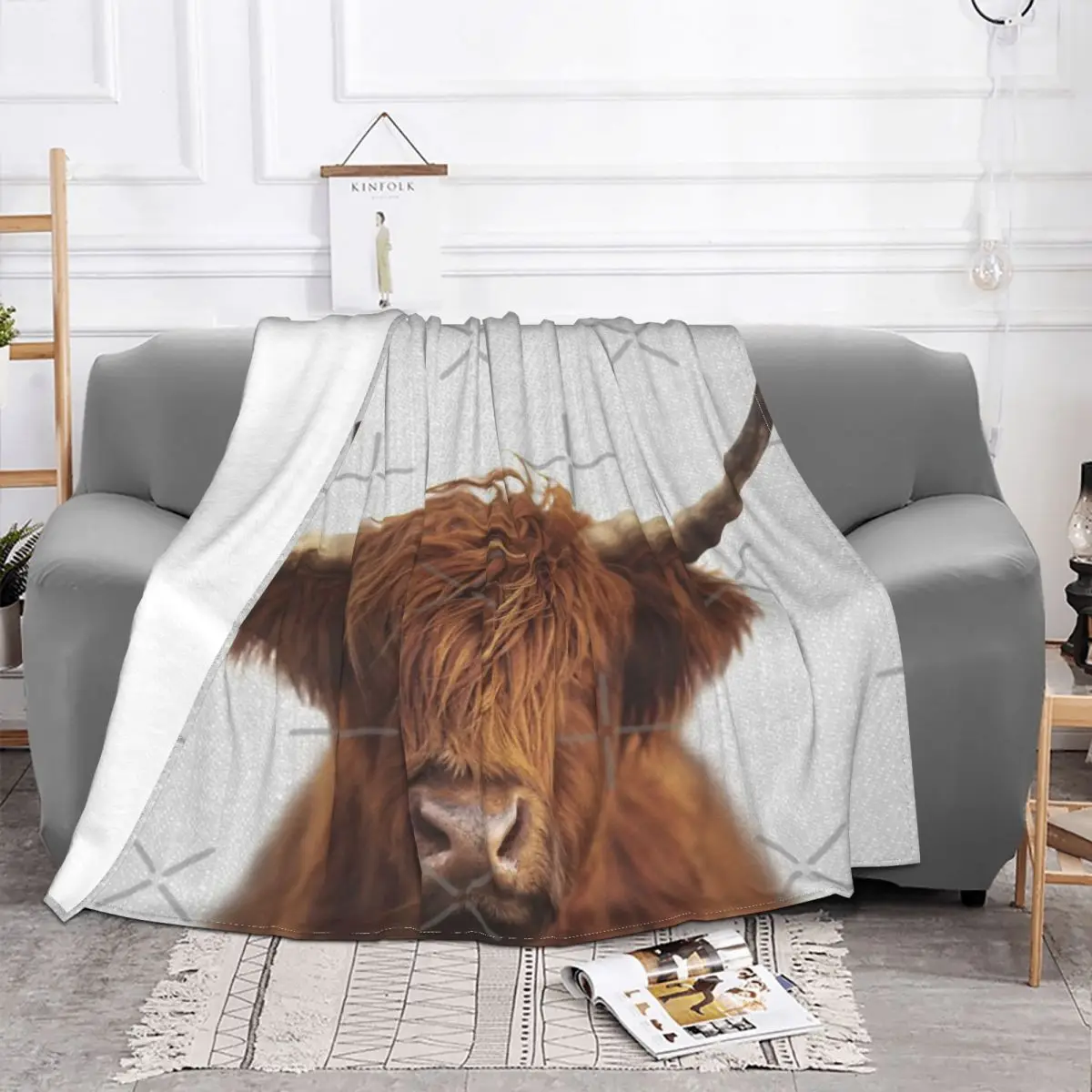 Highland Cow - Colorful Plush Blanket Throw Blanket Winter Warm Blanket Throw Blanket