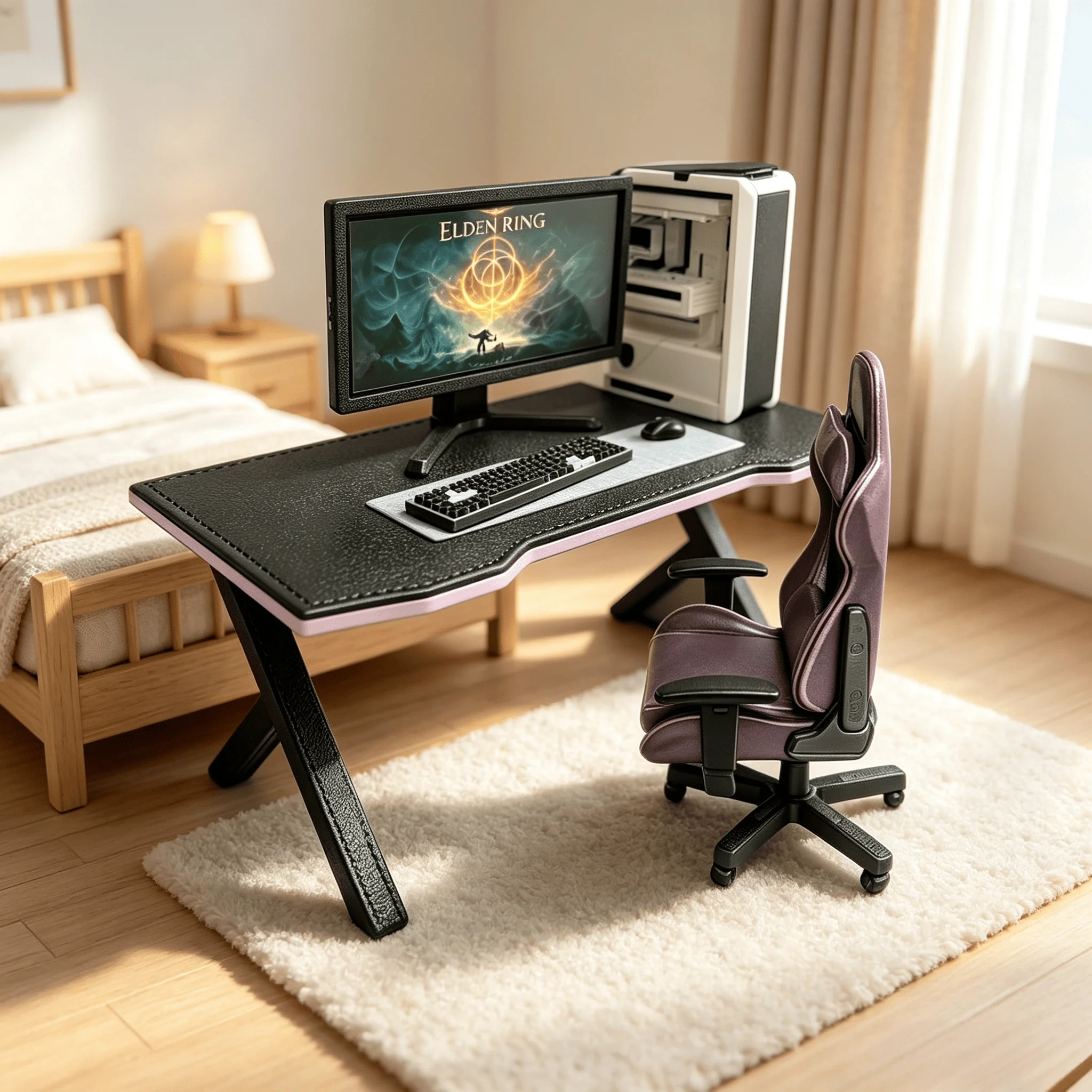 Mini Gaming Desk Set for 1/6 1 - огляд і ціна Pc Gaming Y Monitor