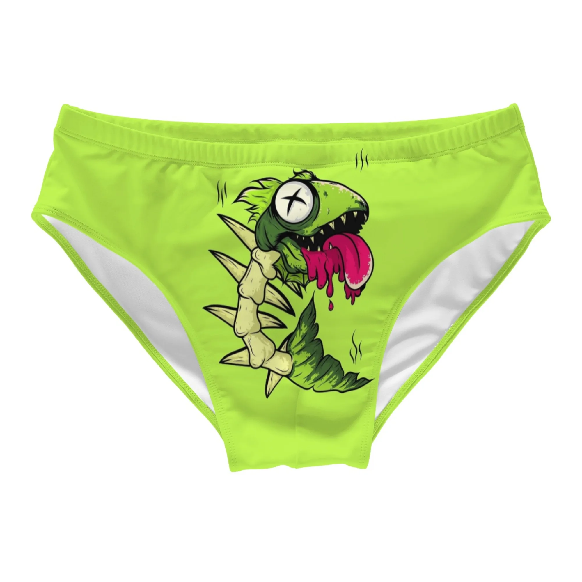 Sunga Masculina Triangular com Estampa de Espinha de Peixe, Secagem Rápida, Respirável, Antiderrapante, para Esportes Aquáticos, Surf e Fitness – Novo Modelo de Moda Praia