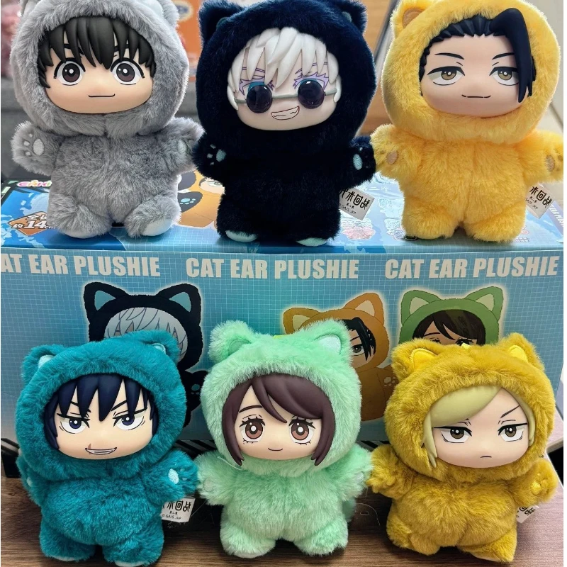 Jujutsu Battle 2 Cat Ear Plush Series Blind Box Anime Handmade Mystery Box Room Decoration Collection Plush Toys Interest Gifts
