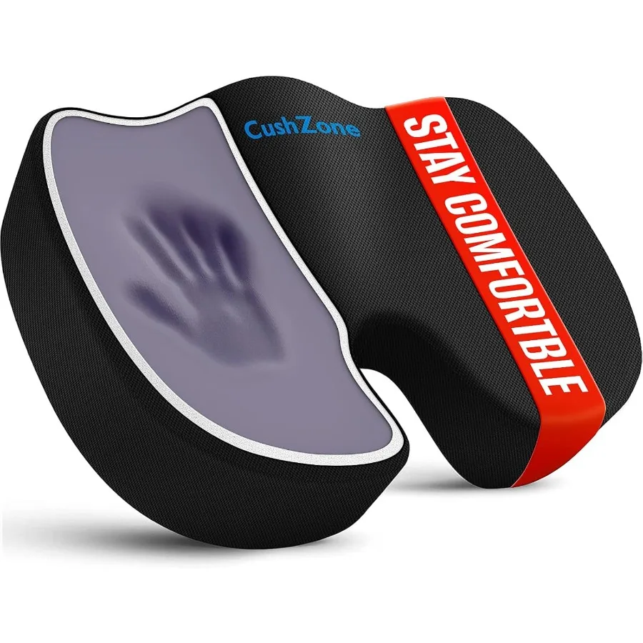 Ergonomic Memory Foam Seat Cushion with NonSlip Base for Office Chair Car Airplane Wheelchair and Bleacher Use Provides Superio