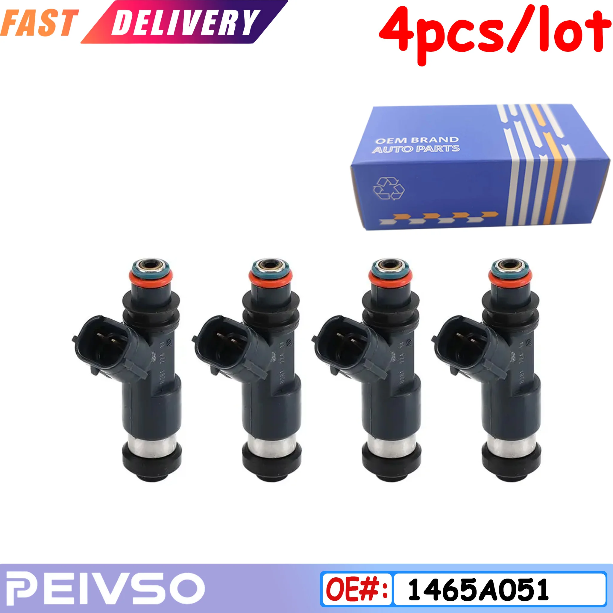 1465A051 4PCS/Set Fuel Injector fits For MITSUBISH-I ECLIPSE 2006-2012 GALANT 2004-2012 2.4L L4 195500-0281