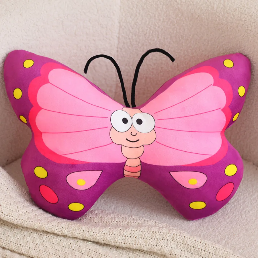 Kreative weiche Schmetterling Wurf kissen Plüsch tier bunte Schmetterlings puppe Kinder begleiten, um die Muppets kawaii Spielzeug geschenke zu beruhigen