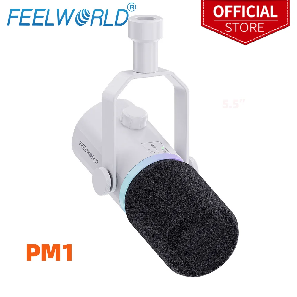 

FEELWORLD PM1 XLR USB Dynamic Microphone for Podcasting Recording Gaming Live Streaming