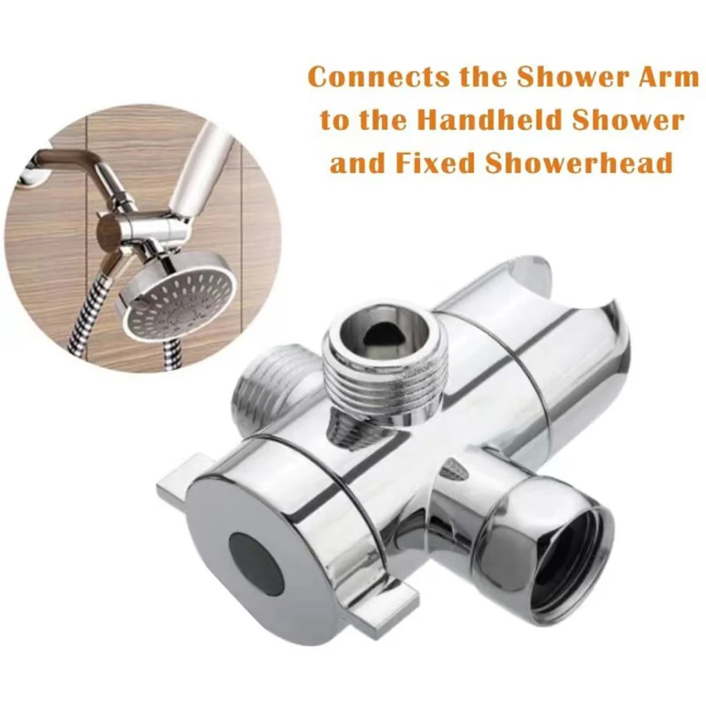 3-Way Shower Arm Diverter Valve Adjustable G1/2\